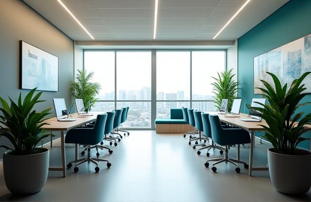 Modern office space representing Alpen Digital Wealth AG, featuring clean design and professional atmosphere.