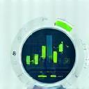 Illustration of an investment chart and digital interface.